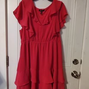 BCBG Paris Red Midi Dress